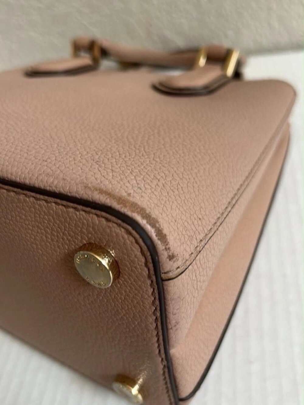 Michael Kors Adele Love Leather Shoulder Bag - Mauve / Old Rose - Picture 5 of 13